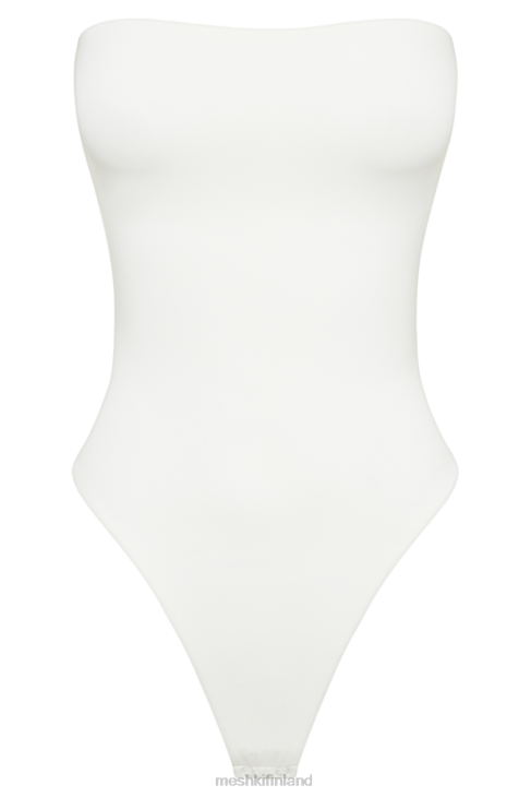 Meshki Leighton kierrätetty nylon olkaimeton body 40RL778 vaatetus valkoinen