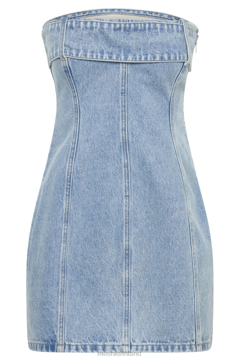 Meshki teddi denim minimekko 40RL163 vaatetus keski sininen