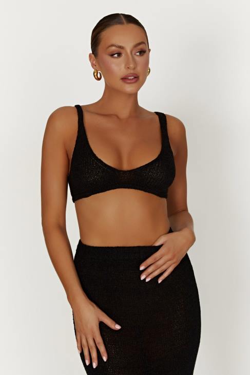 Meshki mary knit bralette 40RL891 vaatetus musta - Sulje napsauttamalla kuva