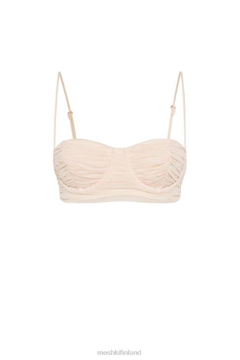 Meshki tessa mesh ruched cup bralette 40RL1207 vaatetus kerma