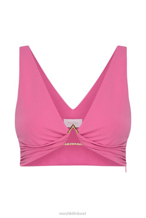 Meshki jacqui-kolmio laitteisto crop top 40RL1185 vaatetus vaaleanpunainen