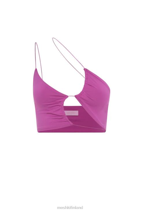 Meshki montana ruched leikattu crop top 40RL1149 vaatetus violetti