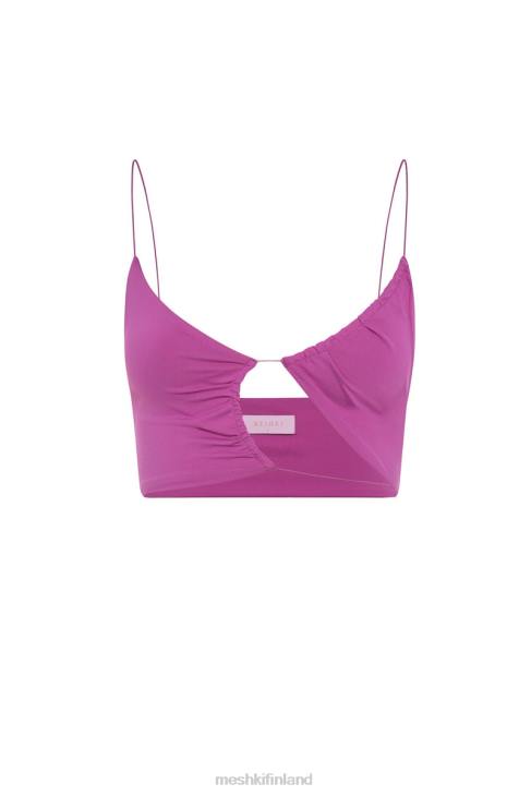 Meshki montana ruched leikattu crop top 40RL1149 vaatetus violetti