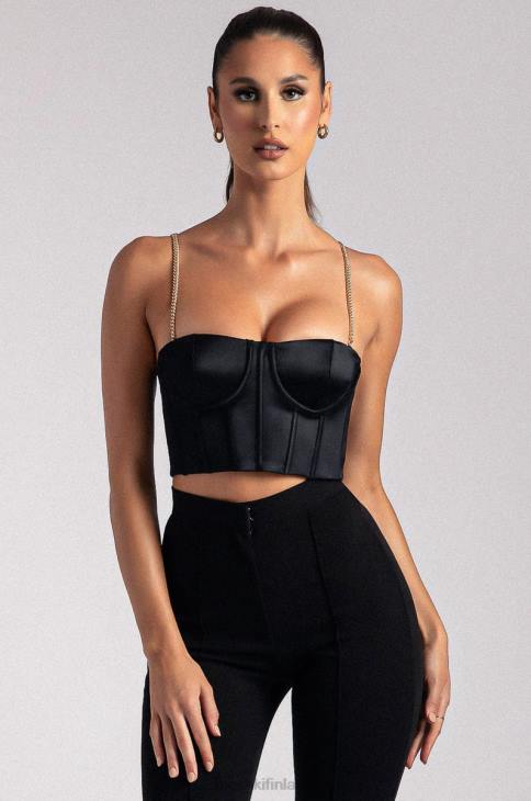 Meshki alexina ketjun hihna korsetti bustier 40RL1107 vaatetus musta