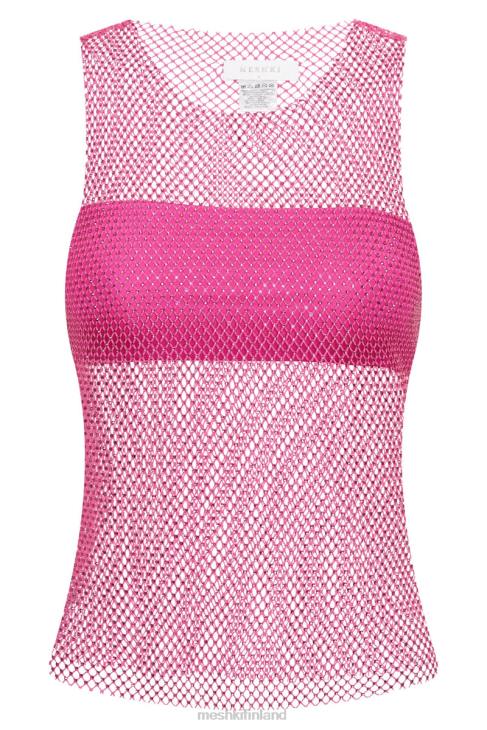 Meshki emerson diamante mesh tanktop 40RL988 vaatetus ruusun pinkki